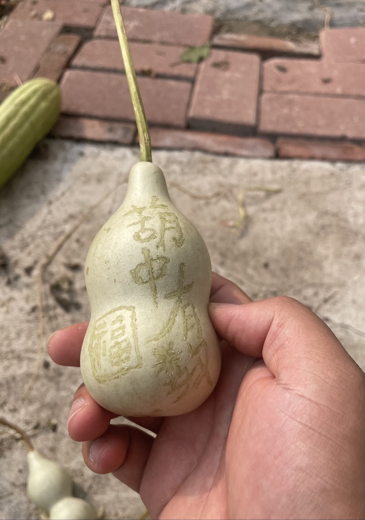 我自己刻的:字迹歪扭,刻痕还泛着青